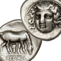 LARISSA Nymph/HORSE Bull ΛΑΡΙΣΑΙΩΝ. Ex BCD Collection.Thessaly Greek Dra... - £581.94 GBP