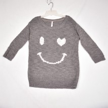 Aeropostale Women&#39;s Happy Face Heart Grey Sweaters Size Small - £8.71 GBP