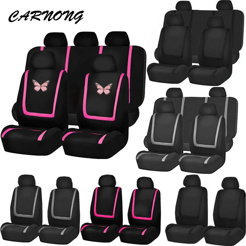 Carnong Car Seat Covers Universal Front Butterfly Paint Full Set Soft - £17.16 GBP+