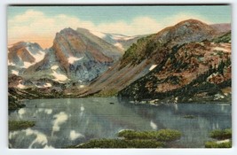 Lake Isabel and Glaciers Mountains Colorado Linen Postcard Vintage Post Card - £8.51 GBP