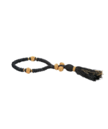 50 Knots Gold-emboidered  Greek Orthodox Prayer-rope Rosary Chotki Black... - $457.49 MXN