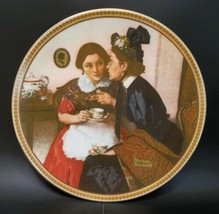 Norman Rockwell Rediscovered Women Porcelain Plate Gossiping In The Alcove - £7.88 GBP