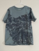 Brixton Crest II T-Shirt Men&#39;s Teal Black Cloud Wash Medium - $11.95