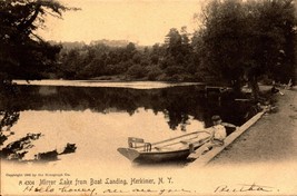 Herkimer Ny Mirror Lake From Boat Landing 1906 Udb Postcard BK49 - £3.89 GBP
