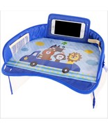 Baby Car Tray Plates Portable Waterproof Dining B blue - £22.09 GBP