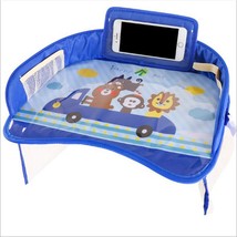 Baby Car Tray Plates Portable Waterproof Dining B blue - £21.99 GBP