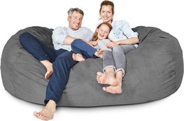 Lumaland Luxurious Giant 7Ft Bean Bag Chair With Microsuede Cover - Ultra Soft, - £279.91 GBP