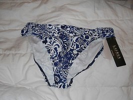 Lauren Ralph Lauren New Womens Indigo Bikini Bottoms Bathing Suit 12 NWT - £29.76 GBP