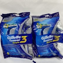 (2) Gillette Sensor 3 Simple Men's Disposable Razors 8 Count Each Ultragrip fres - $12.99