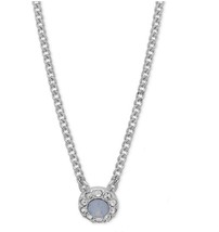 Givenchy Pave Pendant Necklace, Silver-tone - £14.34 GBP