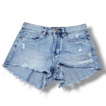 BlankNYC Shorts Size 26 W28&quot;xL2.5&quot; Blank NYC Short Blue Denim Shorts Distressed - £25.10 GBP