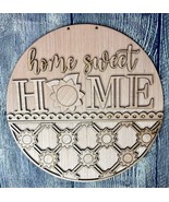 Home Sweet Home Sunflower Wood Door Hanger Blank - $24.64 CAD