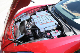 2014-2019 C7 Corvette  - 2pc Lower Fuel Rail Covers Brushed OIL FILL VERSION - £75.98 GBP