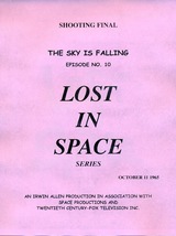 1965’s LOST IN SPACE: THE SKY IS FALLING Episode #10 TV series script - $24.99