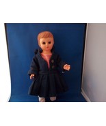 Uneeda Doll 14&quot; Plastic with Molded Hair Heavy Blue Outfit - $47.54 CAD