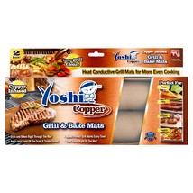 Yoshi YOSHIGC Non-Stick Copper Grill &amp; Bake Mat - 2 Pack New In Box - £14.93 GBP