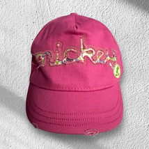 DisneyLand Mickey Minnie Mouse Resorts short bill Hat Cap Lined Distressed Pink  - $16.63