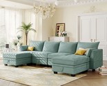 Modern Modular Sectional Sofa Convertible To Sleeper Couch Bed Every Sea... - $1,520.99