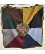 Vintage Nine Color by Ashear All Silk Made in Italy Hand Rolled Square - $25.70 CAD