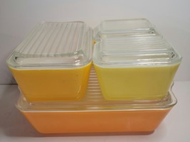 Pyrex Citrus Daisy Complete Set of Refrigerator Dishes with Lids - £164.18 GBP