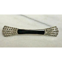 925 Sterling Silver Onyx &amp; Marcasites Brooch Sky - $701.79 MXN