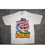 Vintage John Force Autographed T-Shirt Double Sided Mens XL Blew by Ya! ... - £39.53 GBP