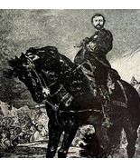 General Prim Horseback 1902 Half Tone Art Emerson History Print DWV8B - $30.77 CAD