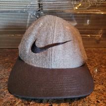 Vintage Wool Nike Hat Leather Buckle Strap Emerald Green 90s Baseball Ca... - £30.21 GBP