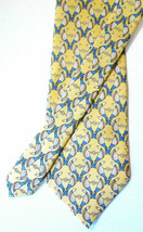 Fashion City Hand Made Tie Pale Yellow Bird Pattern Quail Pheasant Uniqu... - £16.51 GBP