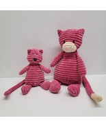 Jellycat London Pink Cat &amp; Kitten Plush Corduroy Stuffed Animals - $69.41 CAD