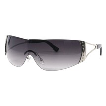 Women&#39;s Rimless Shield Sunglasses Rhinestone Star Design UV400 - £11.95 GBP