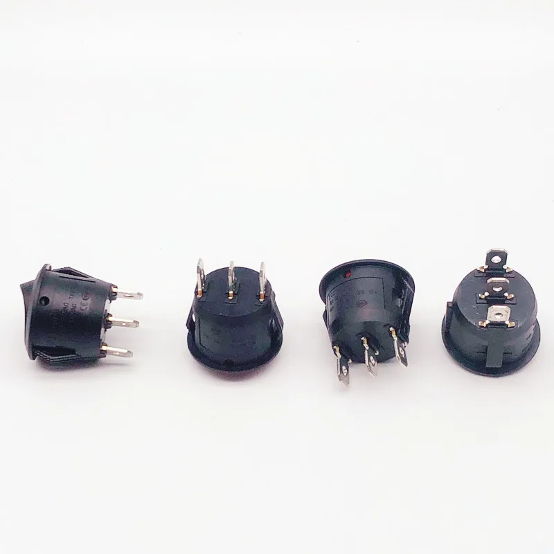 House Home 1/5 PCS,3 Pin,Round Socket Switch Black And Red ON-OFF,ON-OFF-ON Swit - £19.98 GBP