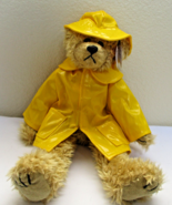 Ty Attic Treasures Gordon the Bear In Rain Gear 14&quot; Fully Jointed 1993 - $17.81