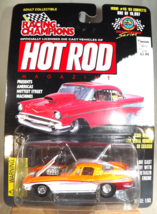 1997 Racing Champions #45 Hot Rod Magazine &#39;63 CORVETTE Orange/White Rub... - £9.82 GBP