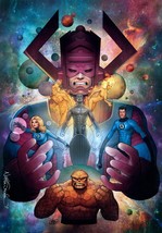 12x18&quot; Art Print ~ Nathan Szerdy SIGNED Fantastic Four Marvel Comics w/ Galactus - £19.87 GBP