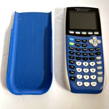 TI-84 Plus C Silver Edition Graphing Calculator Color Blue With Cover - ... - $49.95