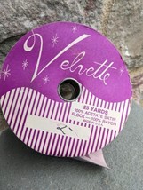Vintage WIDE Velvette Ribbon on a Roll  lavender purple color  USA - £30.67 GBP