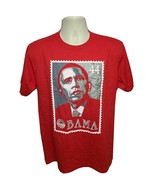 44th President Barack Obama Stamp Adult Medium Red TShirt - $22.28