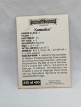 TSR Series 1993 Forgotten Realms Kamadan Red Border Rare Trading Card - £21.30 GBP