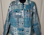 NWOT Jessica London Womens Turquoise Blue Sz 12 Classic Button Denim Jea... - $24.74