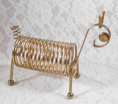 Vintage Wire Spring Animal Desktop Organizer Brass Penholder Letter Mail... - £15.75 GBP