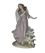 Grandeur Noel 12 1/2” Porcelain Angel 2003 Collector Edition Christmas D... - $14.25