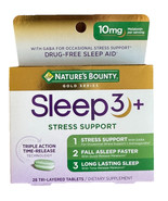 Nature&#39;s Bounty Stress Support Melatonin, Sleep3 Maximum Strength 100% D... - $27.39 CAD