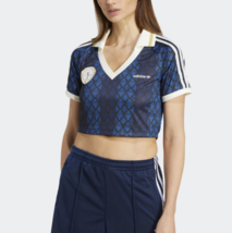 adidas Originals Retro Sports Cricket-Inspired Jersey Women&#39;s Top AsiaFi... - $48.90