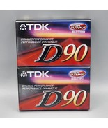 Lot of 2 TDK D90 High Output IEC I Type I 90 Minute Normal Blank Audio C... - $131.16 MXN