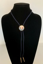 Vintage Blue 75th Diamond Jubilee Boy Scout BSA Bolo Neckerchief Slide - $13.49