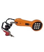 Phone Line Tester Push Button Lineman Set Orange Vtg - $19.75