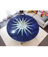 30&quot; Lapis Lazuli Stone Coffee Table Mop Sun Arts Handmade Garden Furnitu... - $2,863.81 CAD