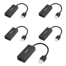 [5-Pack] Usb 2.0 To Ethernet Adapter Usb To Rj45 Adapter Supporting 10/100 Mbps  - £35.23 GBP