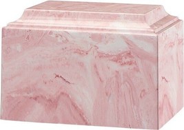 Large/Adult 225 Cubic Inch Tuscany Pink Cultured Marble Cremation Urn for Ashes - $257.99